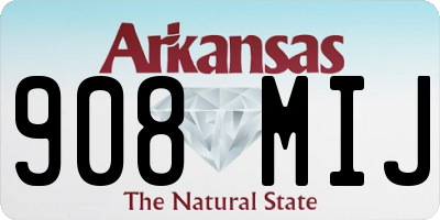 AR license plate 908MIJ