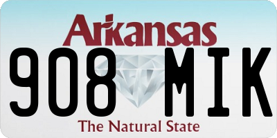 AR license plate 908MIK