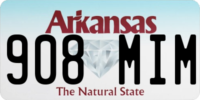AR license plate 908MIM