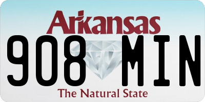 AR license plate 908MIN