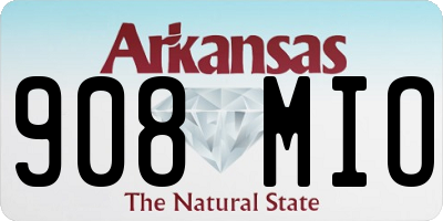AR license plate 908MIO