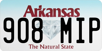 AR license plate 908MIP
