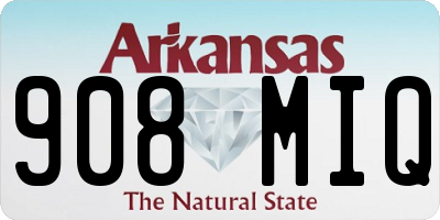 AR license plate 908MIQ