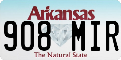 AR license plate 908MIR