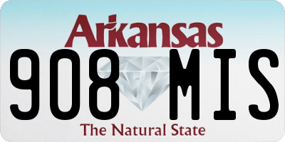 AR license plate 908MIS