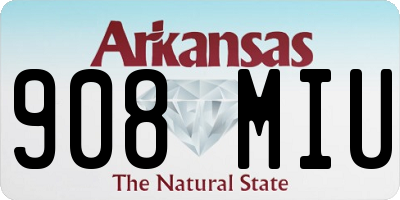 AR license plate 908MIU