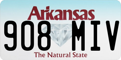 AR license plate 908MIV