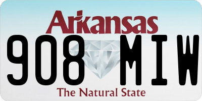 AR license plate 908MIW