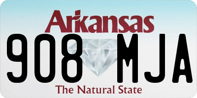 AR license plate 908MJA