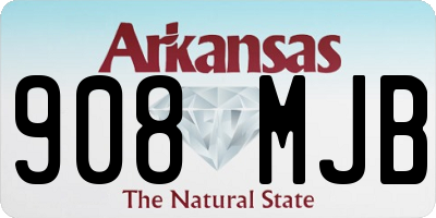 AR license plate 908MJB
