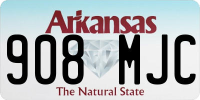 AR license plate 908MJC