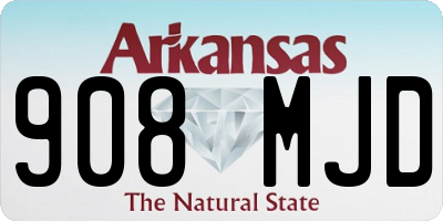 AR license plate 908MJD