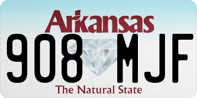 AR license plate 908MJF