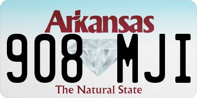 AR license plate 908MJI