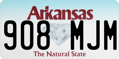 AR license plate 908MJM