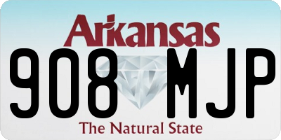 AR license plate 908MJP