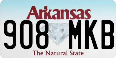 AR license plate 908MKB