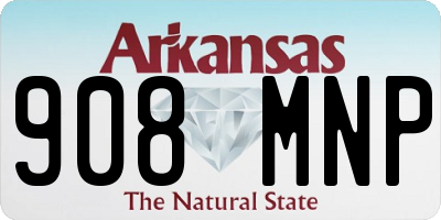 AR license plate 908MNP
