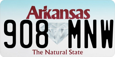 AR license plate 908MNW