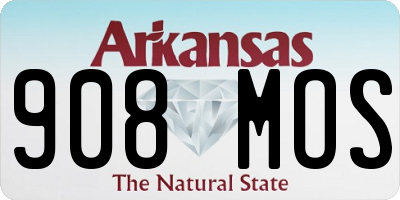 AR license plate 908MOS