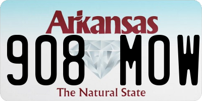 AR license plate 908MOW