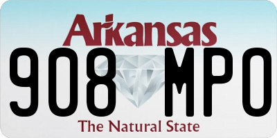 AR license plate 908MPO