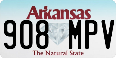 AR license plate 908MPV