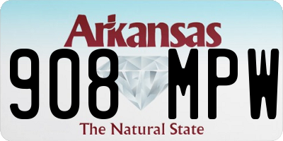 AR license plate 908MPW