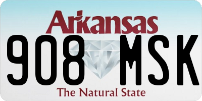 AR license plate 908MSK