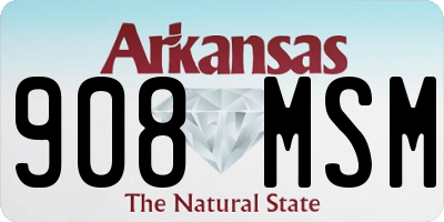 AR license plate 908MSM