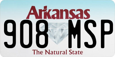 AR license plate 908MSP