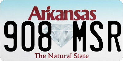 AR license plate 908MSR