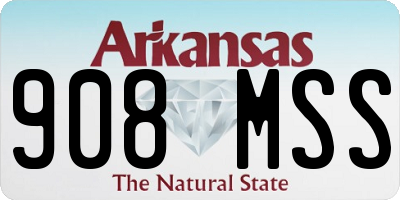 AR license plate 908MSS