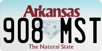 AR license plate 908MST