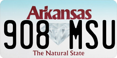 AR license plate 908MSU