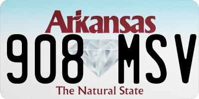 AR license plate 908MSV