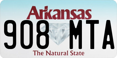 AR license plate 908MTA