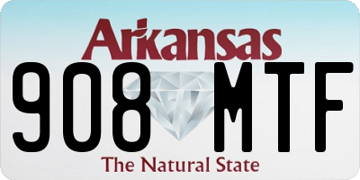 AR license plate 908MTF