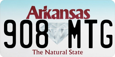 AR license plate 908MTG