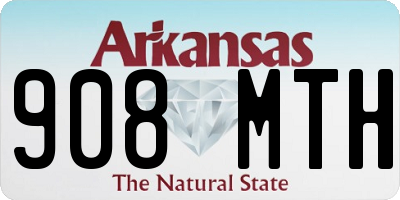 AR license plate 908MTH