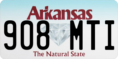 AR license plate 908MTI