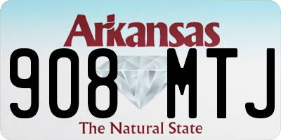 AR license plate 908MTJ