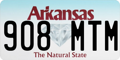AR license plate 908MTM