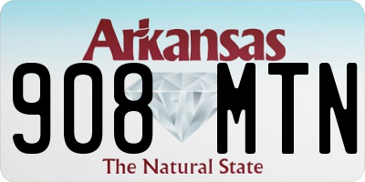 AR license plate 908MTN