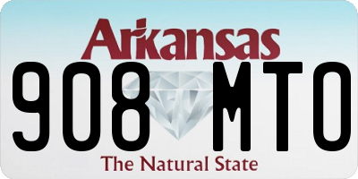 AR license plate 908MTO