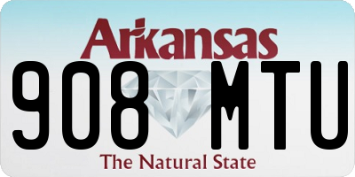 AR license plate 908MTU
