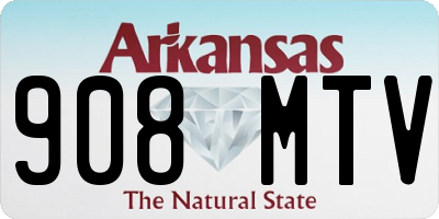AR license plate 908MTV