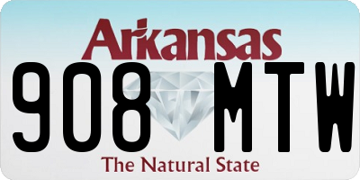 AR license plate 908MTW
