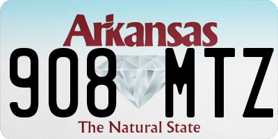 AR license plate 908MTZ