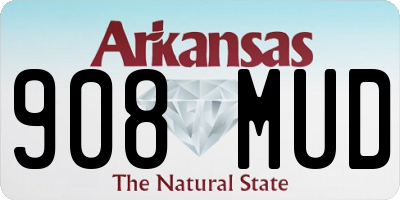 AR license plate 908MUD